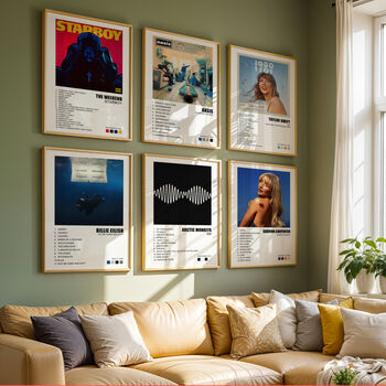 Set Of Three Personalised Album Posters, Choose Your Album, 3 of 11