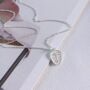 Abstract Face Monogram Art Sterling Silver Necklace, thumbnail 3 of 9