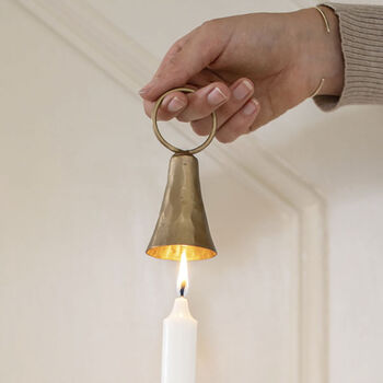 Cow Bell Style Brass Candle Snuffer, 3 of 9