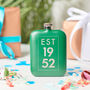Personalised 70th Birthday Year Hip Flask, thumbnail 2 of 7