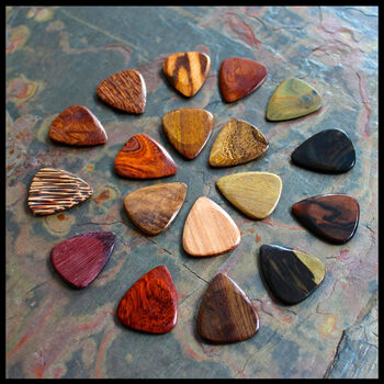 Father's Day Wallet + 18 Exotic Timber Guitar Picks, 5 of 8