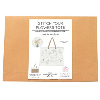 Stitch What You've Grown Flower Tote Bag Diy Kit, 11 of 11