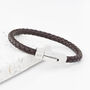 Personalised Men’s Contemporary Clasp Leather Bracelet, thumbnail 3 of 8