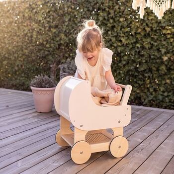 White Swan Wooden Dolls Pram 18m+, 2 of 2