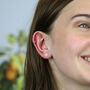 Daisy Stud Earrings In Sterling Silver, thumbnail 3 of 12