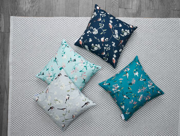 Rspb Blossom And Bird Navy Cushion Cover, 2 of 2
