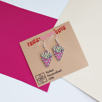 Fries Before Guys Dangly Acrylic Earrings, 5 of 12