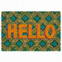 Kia Hello Print Coir Door Mat, thumbnail 2 of 5