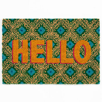 Kia Hello Print Coir Door Mat, 2 of 5