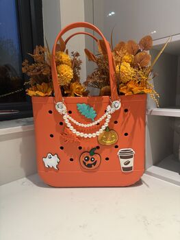 Accessorise With Bag Charms: Halloween, Dog Paw, Sunflowers, Cherries, Dog Paw, 2 of 12