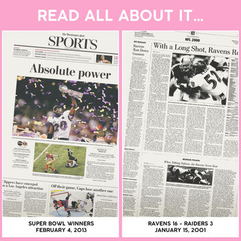 Baltimore Ravens Personalised Gift Newspaper Book, 7 of 10