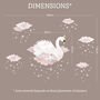 Swan And Clouds Fabric Wall Sticker, thumbnail 3 of 6