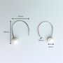 Sterling Silver Pearl Drop Hoop Earrings, thumbnail 3 of 5