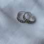 925 Silver Leaf Adjustable Dainty Band Toe Ring, thumbnail 4 of 5