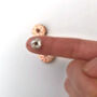 Thank You Teacher Sterling Silver Mini Doughnut Necklace, thumbnail 5 of 12