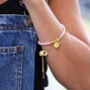 Gold Milestone Slider Link Bracelet, thumbnail 4 of 12