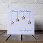 Wooden Stars Personalised Christmas Card, thumbnail 2 of 2