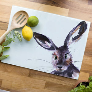 Gift For Julie Glass Cutting Board / Worktop Saver Julie's Kitchen Rules I