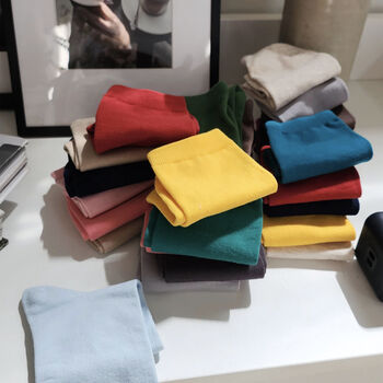 Daily Basic Cotton Socks: Women's Spring Summer Colourful Socks, 10 of 10