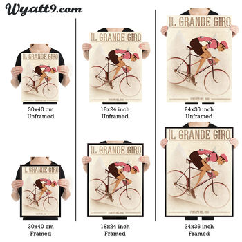 Personalised Vintage Cyclist Bike Art Print Gift, 5 of 8