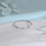 Sterling Silver Super Skinny Midi Ring, thumbnail 4 of 12