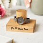 Personalised Ladies Watch Stand In Solid Oak, thumbnail 4 of 9
