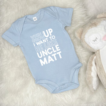 When I Grow Up I Want To Be Like… Personalised Babygrow, 7 of 11