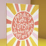 'Sending You Sunshine When The Skies Are Grey' Card, thumbnail 2 of 2