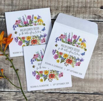 10 Wildflower Seed Packet Favours Colourful Butterflies, 4 of 6
