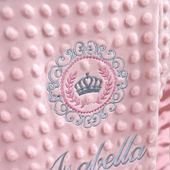 New Born Baby Girl Personalised Blanket, 9 of 10