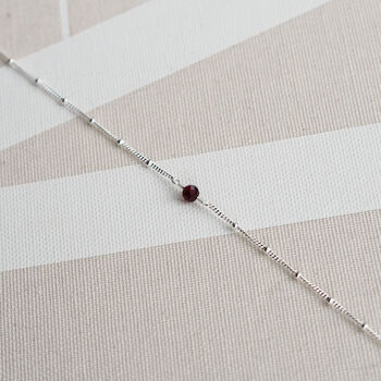 January Birthstone Garnet Sterling Silver Necklace, 2 of 4
