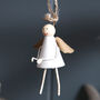 White And Gold Christmas Tree Angel Decoration, thumbnail 2 of 5