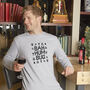 Bah Humbug Men's Anti Christmas Long Sleeved T Shirt, thumbnail 4 of 8