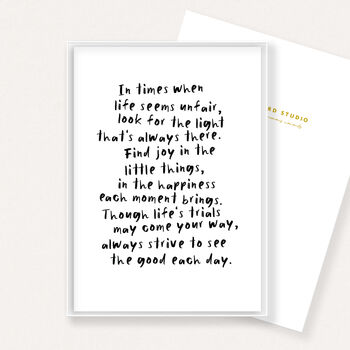 Inspirational Quote Print Calm Minimalist Wall Art Positive Affirmation Poster Mindful Living Home Decor, 4 of 6