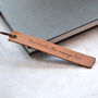 Personalised Handwriting Engraved Leather Bookmark, thumbnail 1 of 5