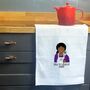 Personalised Tea Towel For Female Chef Or Cook, thumbnail 6 of 10