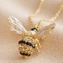 Large Crystal Bumblebee Pendant Necklace, thumbnail 2 of 7