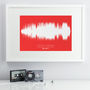 Personalised Coloured Song Sound Wave Print, thumbnail 6 of 7