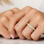 Women's Pavé Dome Ring In 18k Gold, Dainty Minimalist Jewellery, thumbnail 5 of 6