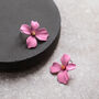 Hand Painted Flower Shaped Stud Earrings In Colours, thumbnail 12 of 12