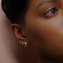 Aalto Textured Gold Plated Hoop Earrings, thumbnail 2 of 3