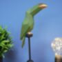 Green Bird On Stand Ornament, thumbnail 1 of 2