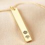 Personalised Family Birth Flowers Flat Bar Necklace, thumbnail 4 of 10