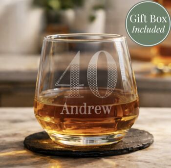 Personalised Big Age Glass Tumbler, 2 of 4