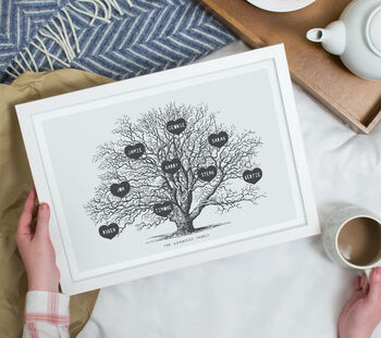 Personalised Vintage Family Tree Drawing Print, 2 of 2
