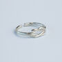 Sterling Silver Knot Adjustable Ring, thumbnail 2 of 5