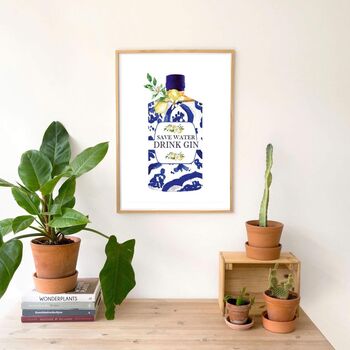 Save Water, Drink Gin Kitchen Print, 2 of 3