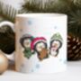 Personalised Whimsical Three Penguins Christmas Gift Mug, thumbnail 1 of 2