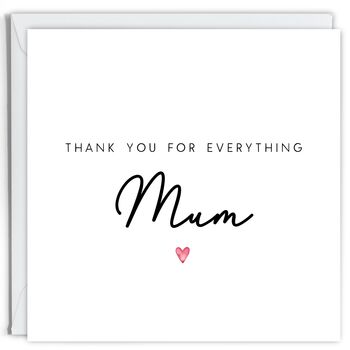 Thank You For Everything Mum Card, 2 of 2