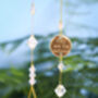 Personalised Rainbow Crystal Charm With Engraved Disc, thumbnail 1 of 9